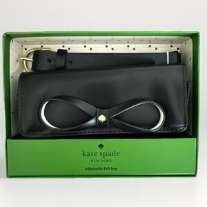 Kate Spade black bow belt bag